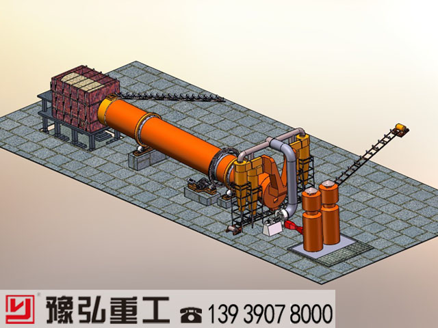 滾筒式泥煤烘干機(jī)工藝圖 滾筒式泥煤烘干機(jī)工藝圖